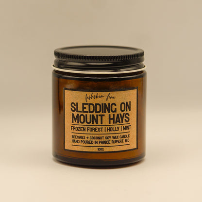 Sledding on Mount Hays